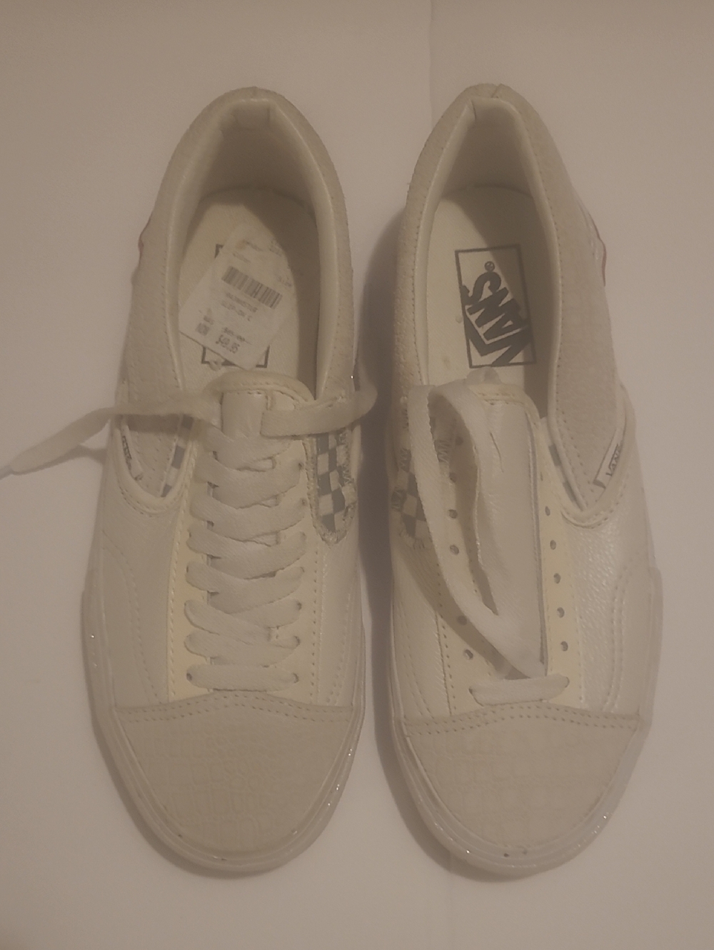 Vans Off-White Checkerboard Low-Top Sneakers